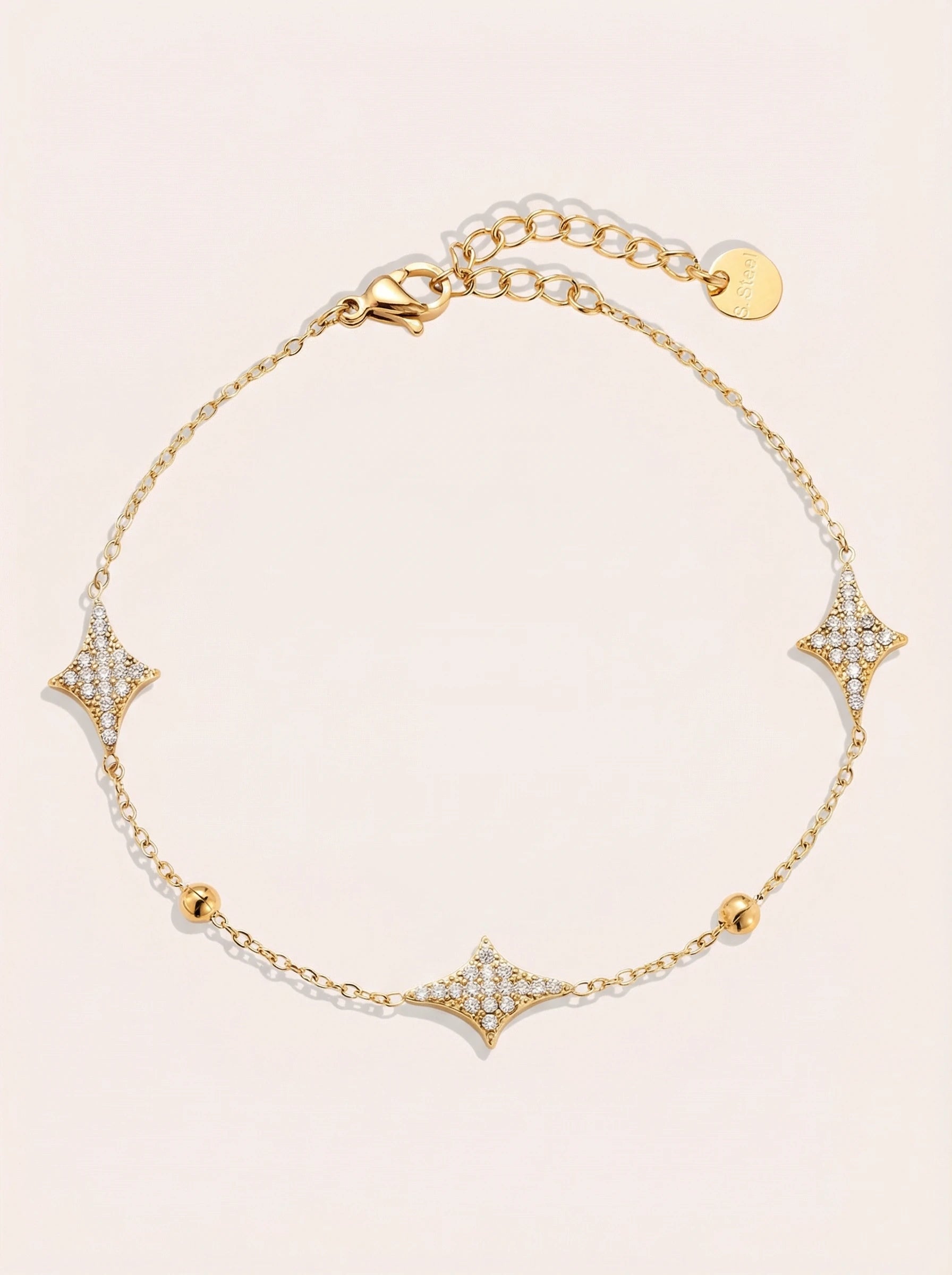 Nice Diamond Shape Edelstahl Armkette