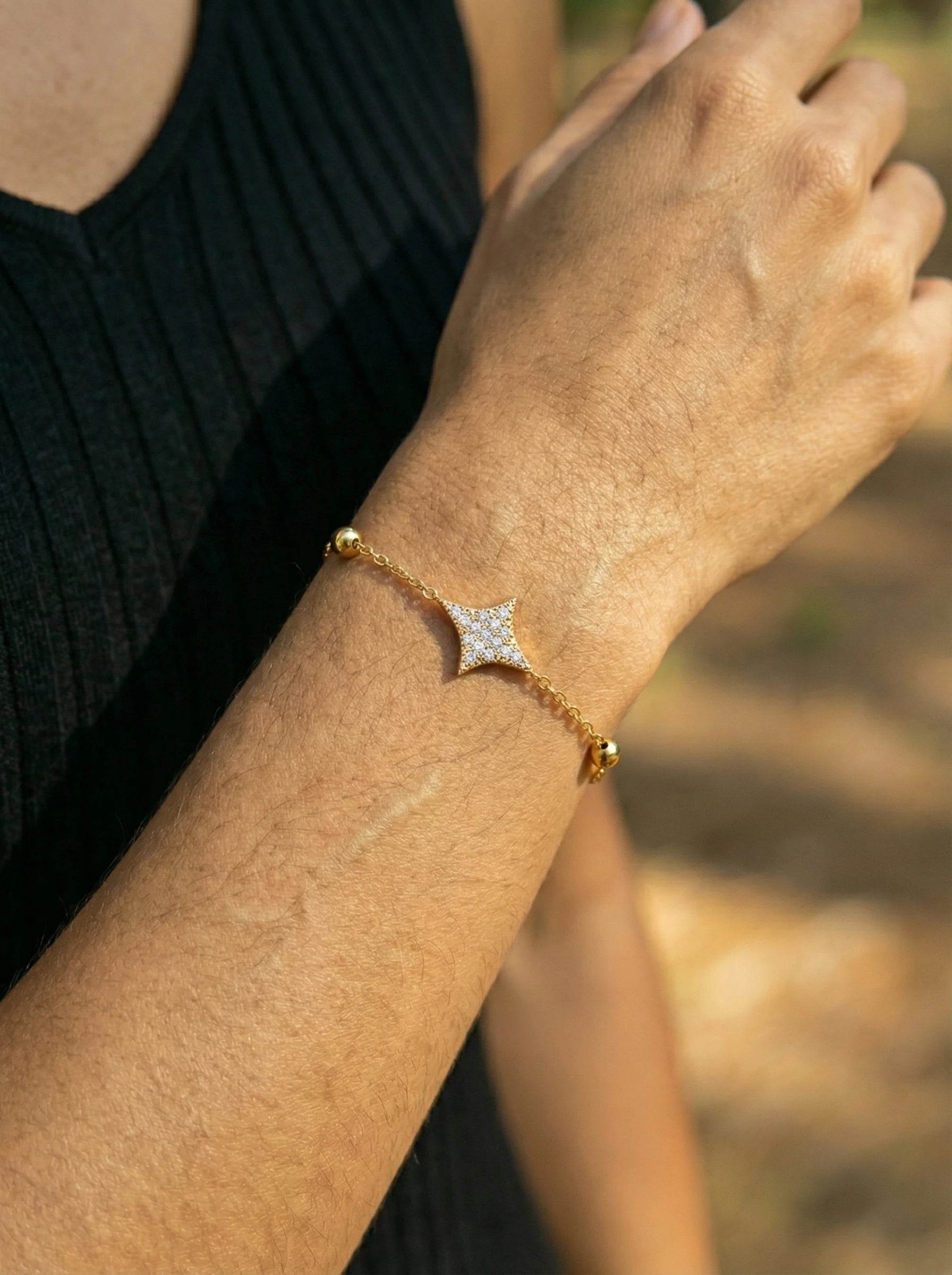 Nice Diamond Shape Edelstahl Armkette - Produktbild 4