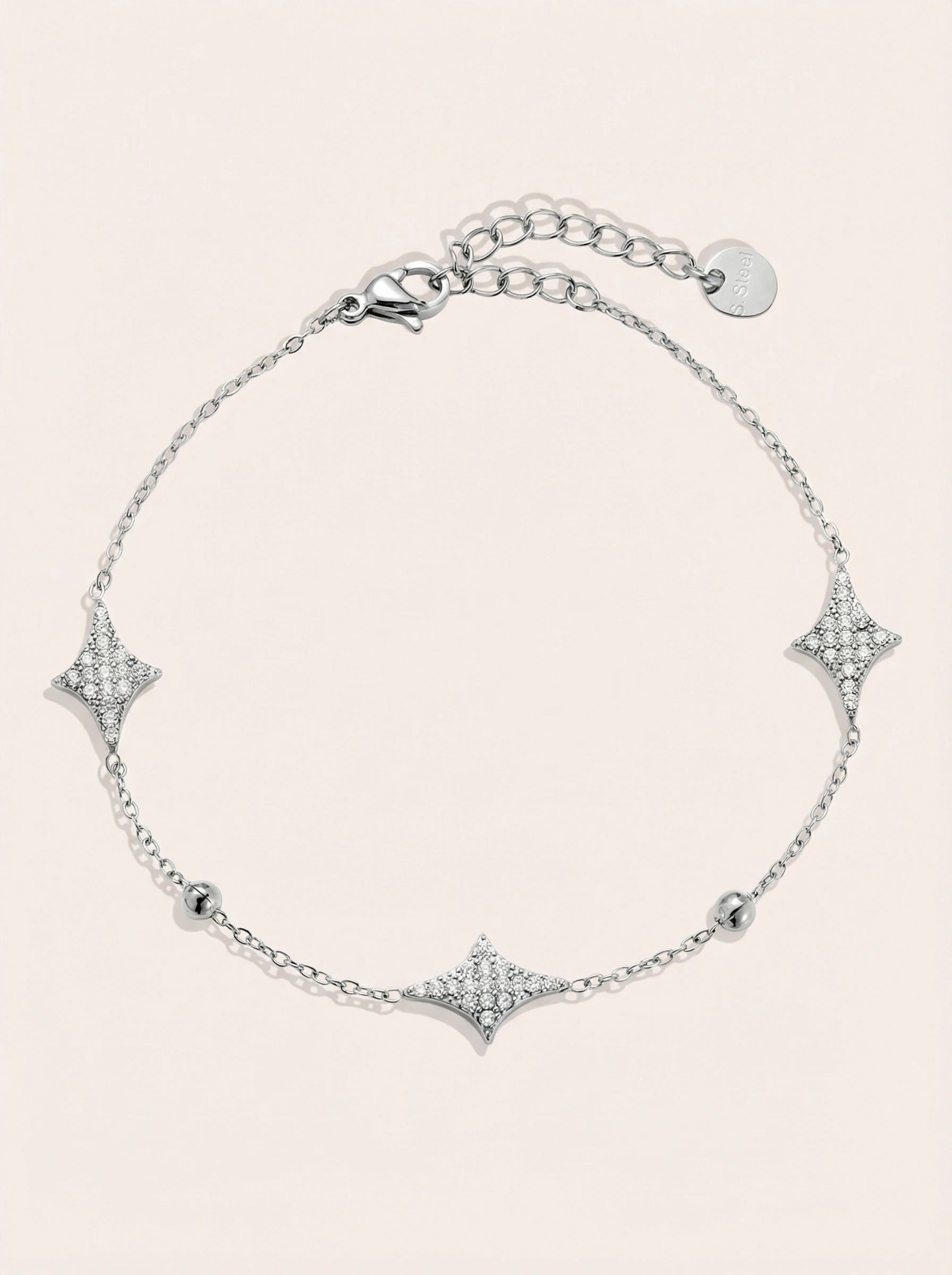 Nice Diamond Shape Edelstahl Armkette - Produktbild 6