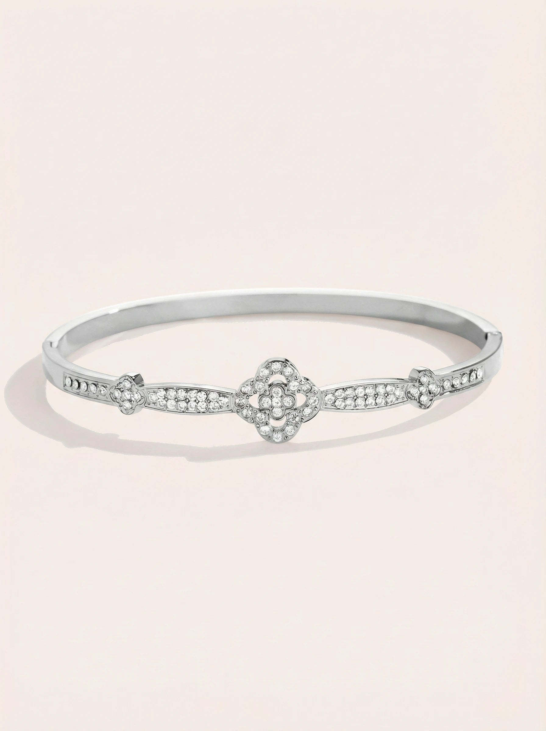Diameter Pro Diamond Lucky Flower Edelstahl Armreif - Produktbild 6