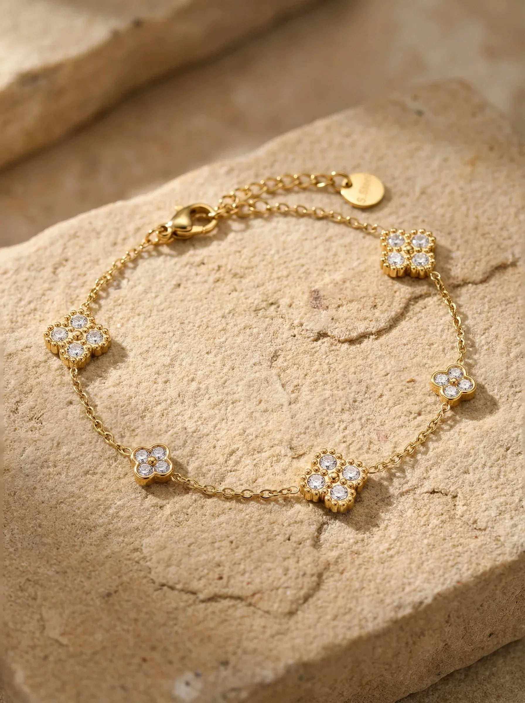 Nice Lucky Flower Edelstahl Armkette - Produktbild 2