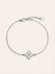 Nice Diamond Luckly Flower Edelstahl Armkette - Produktbild 7