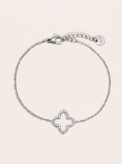 Classic Diamond Lucky Flower Edelstahl Armkette - Produktbild 9