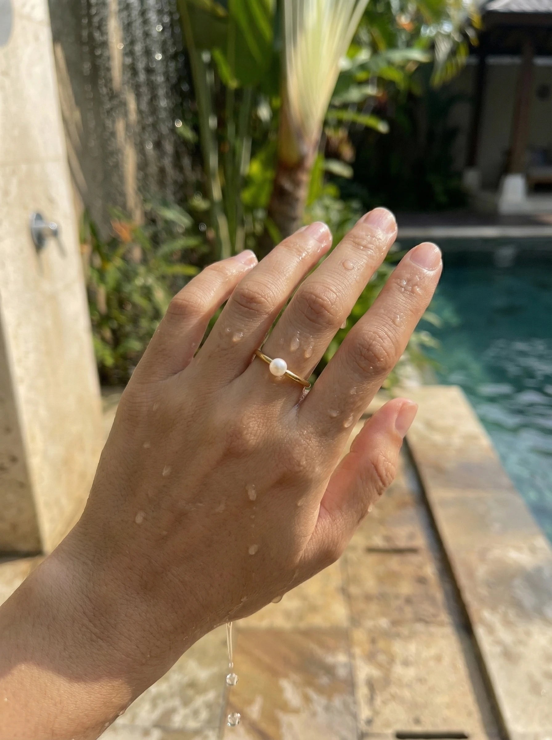 Single Pearl Edelstahl Ring - Produktbild 8