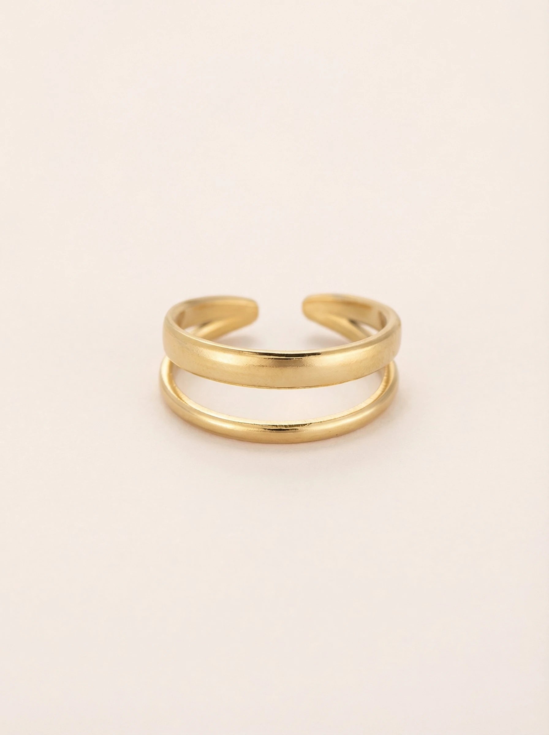 Simple Two Layered Edelstahl Ring
