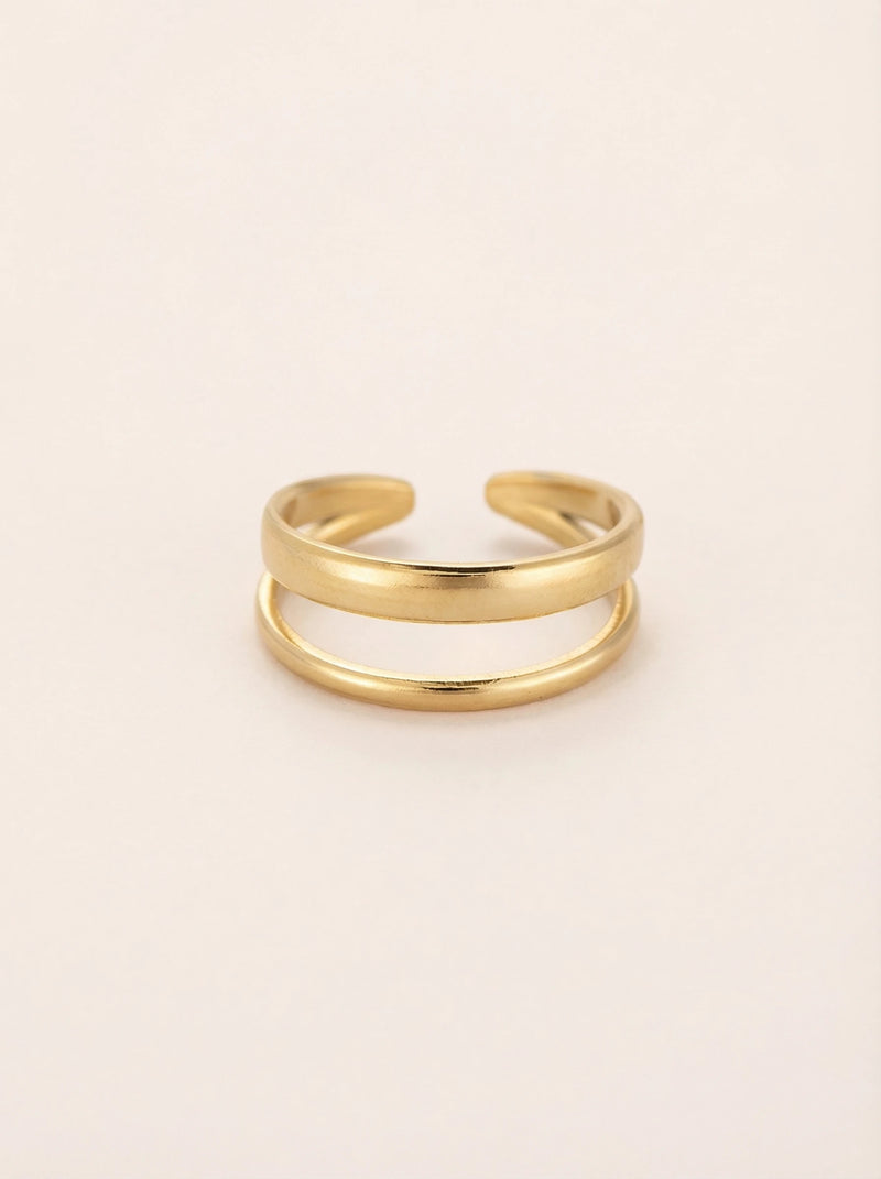 Simple Two Layered Edelstahl Ring