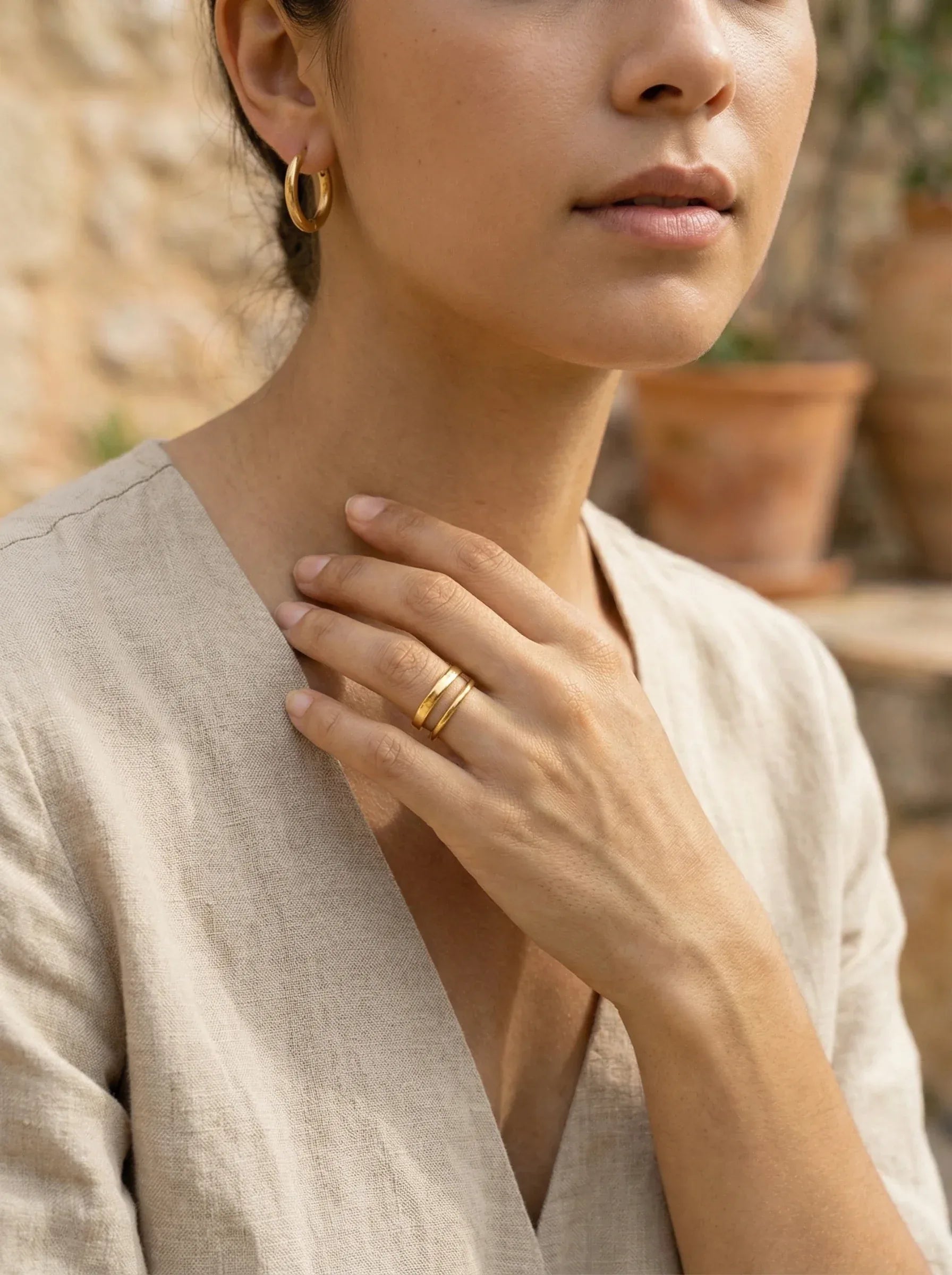Simple Two Layered Edelstahl Ring - Produktbild 6