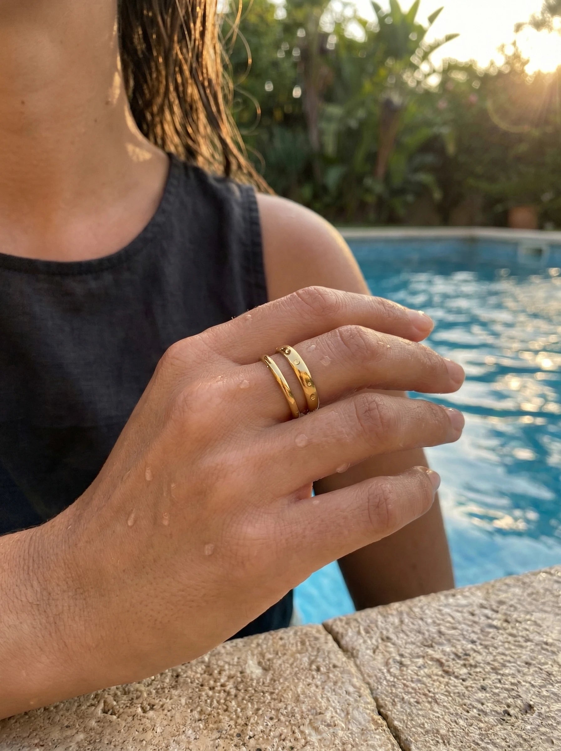 Simple Two Layered Edelstahl Ring - Produktbild 8