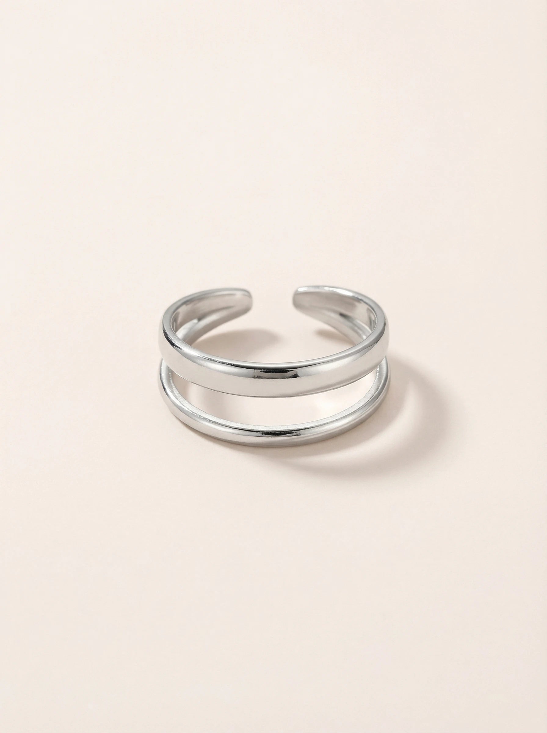 Simple Two Layered Edelstahl Ring - Produktbild 9
