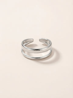 Simple Two Layered Edelstahl Ring - Produktbild 9