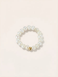 Small Pearls Edelstahl Ring