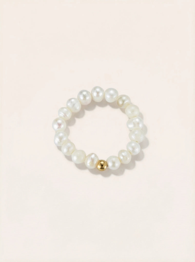 Small Pearls Edelstahl Ring