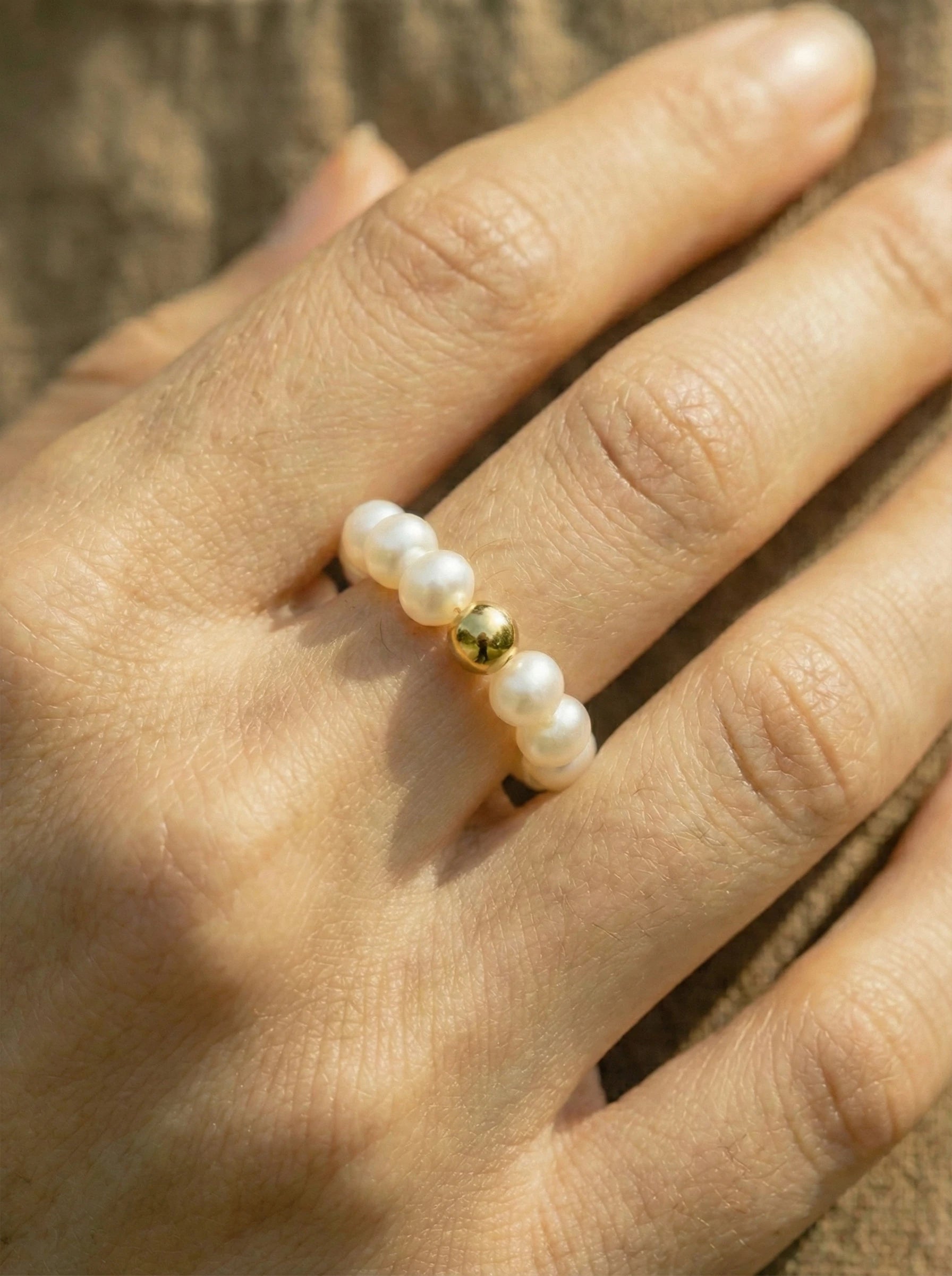 Small Pearls Edelstahl Ring - Produktbild 4