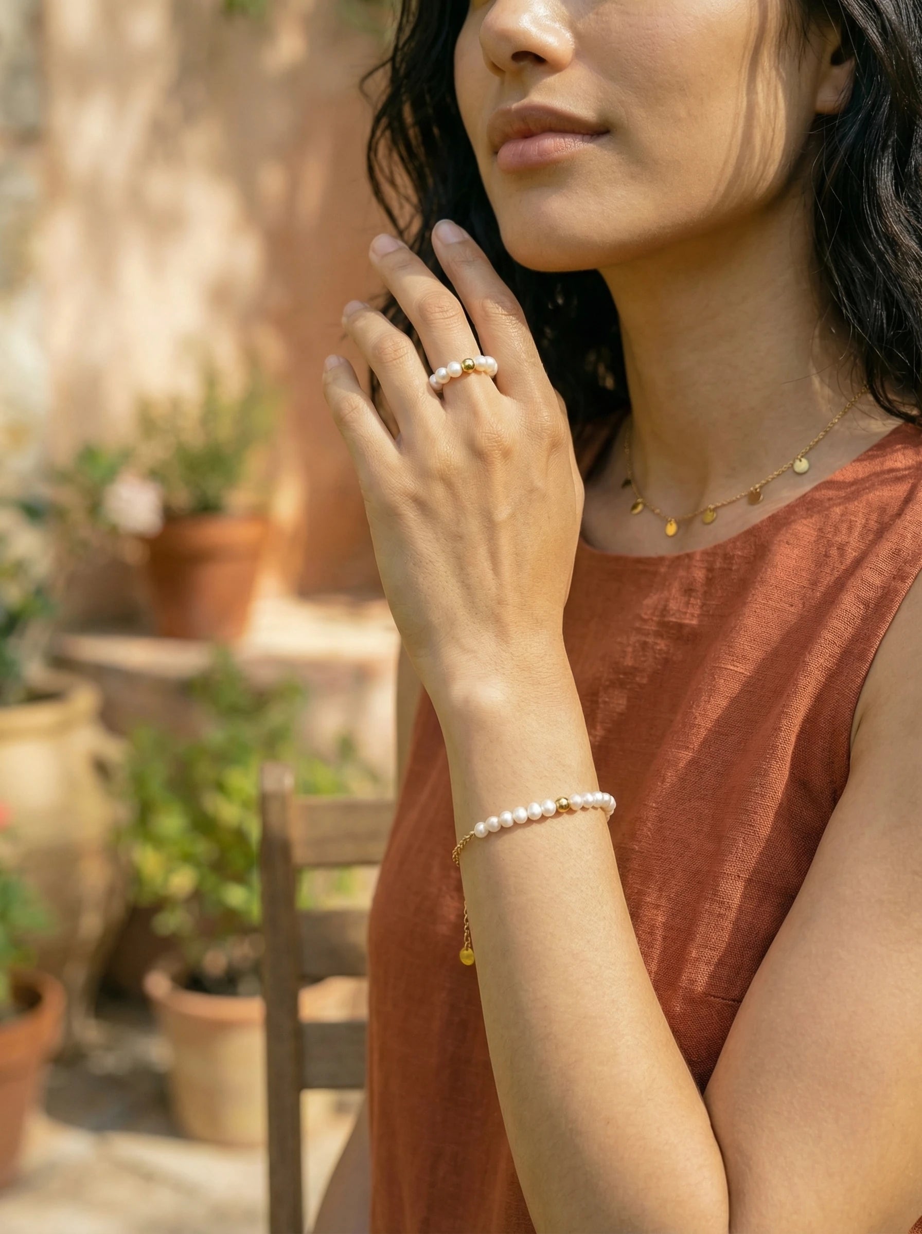 Small Pearls Edelstahl Ring - Produktbild 6