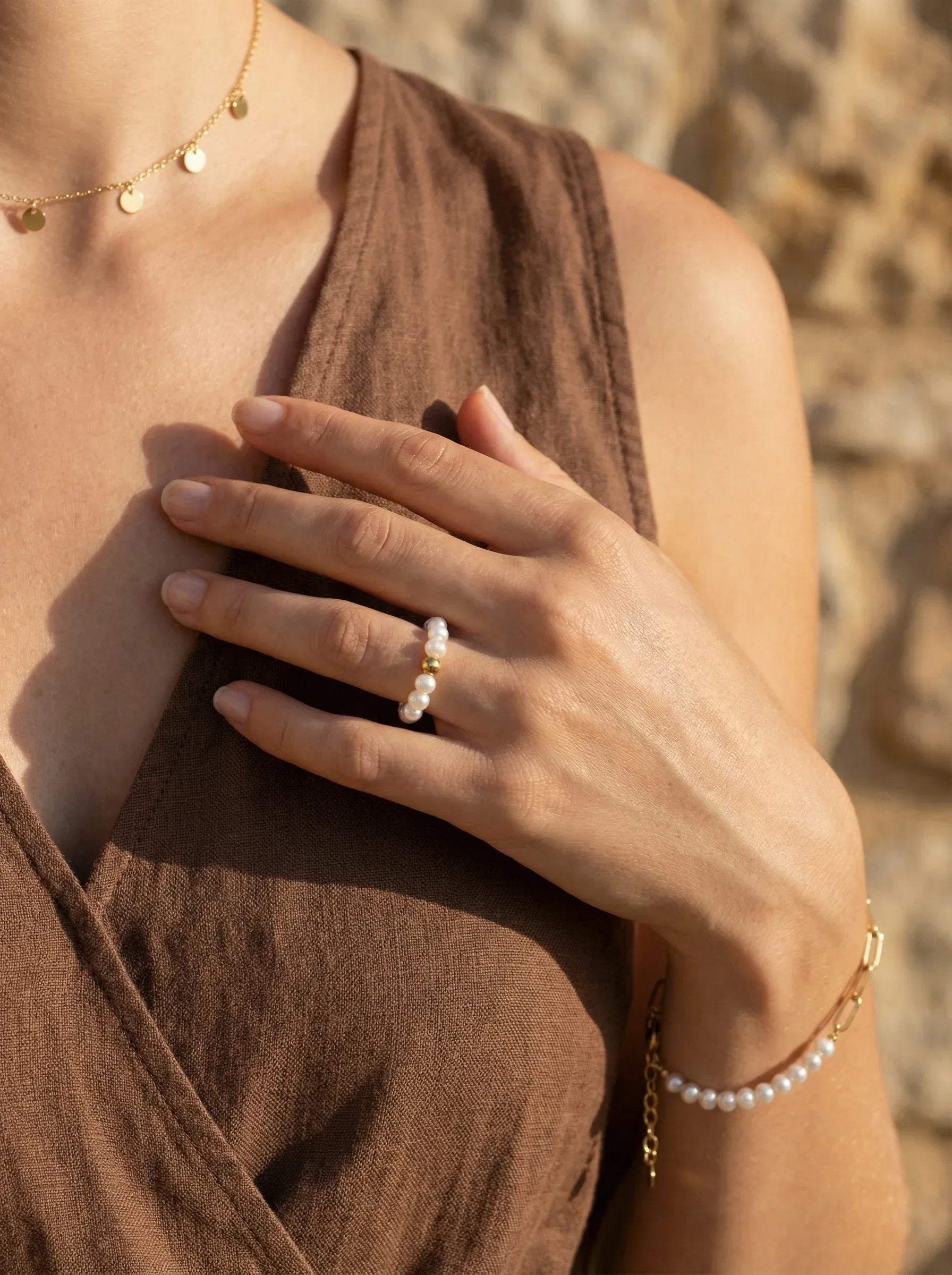 Small Pearls Edelstahl Ring - Produktbild 7