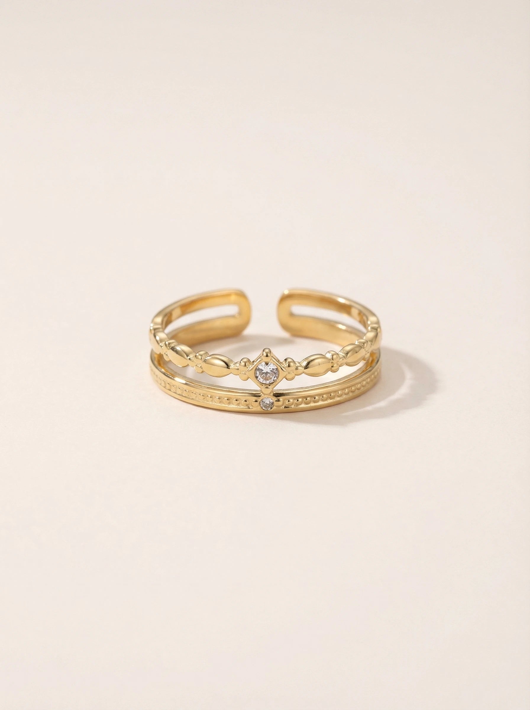 Jessie 2 Layer Edelstahl Ring