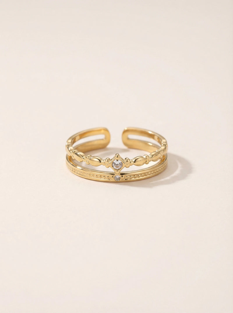 Jessie 2 Layer Edelstahl Ring