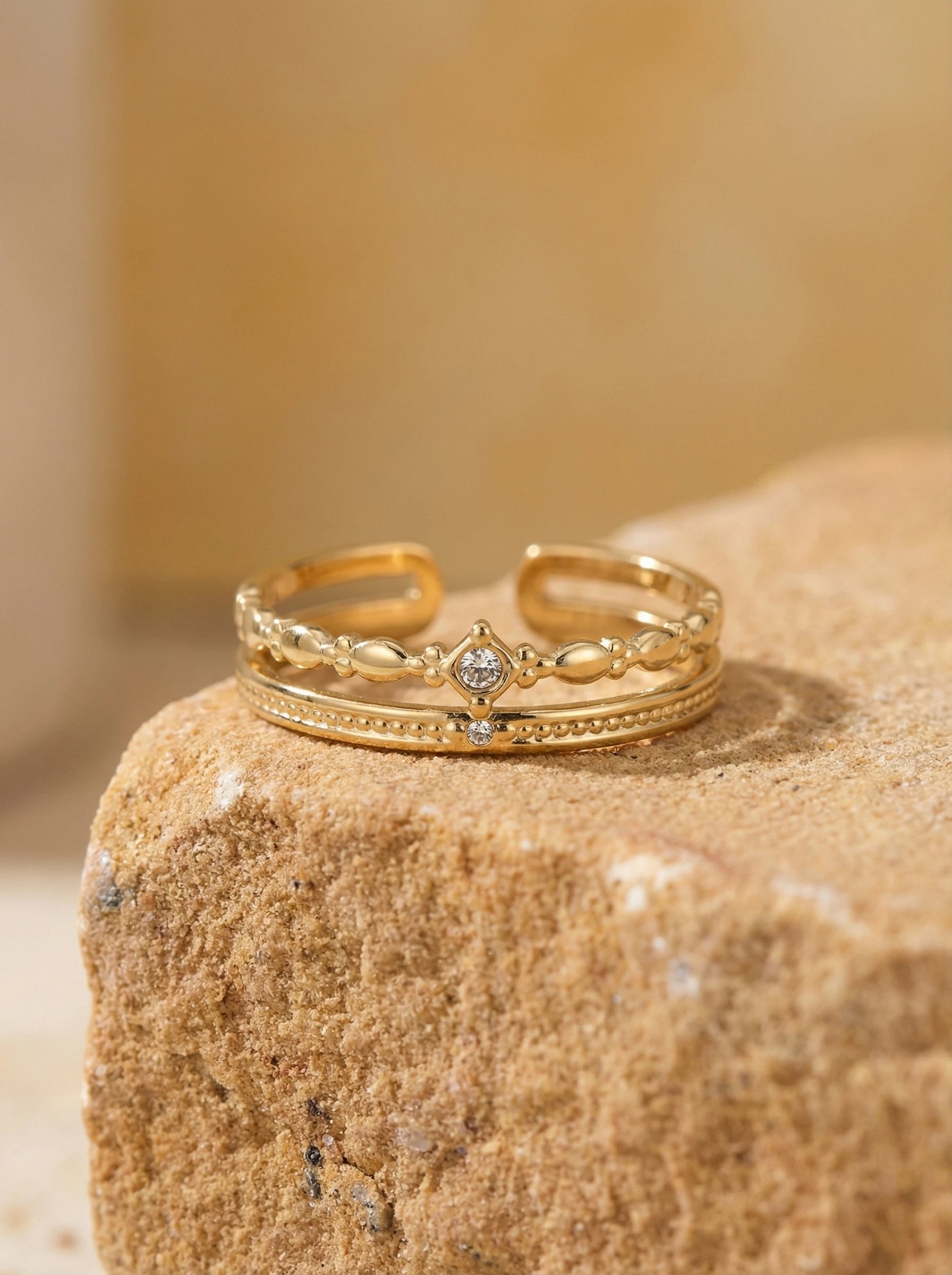 Jessie 2 Layer Edelstahl Ring - Produktbild 2