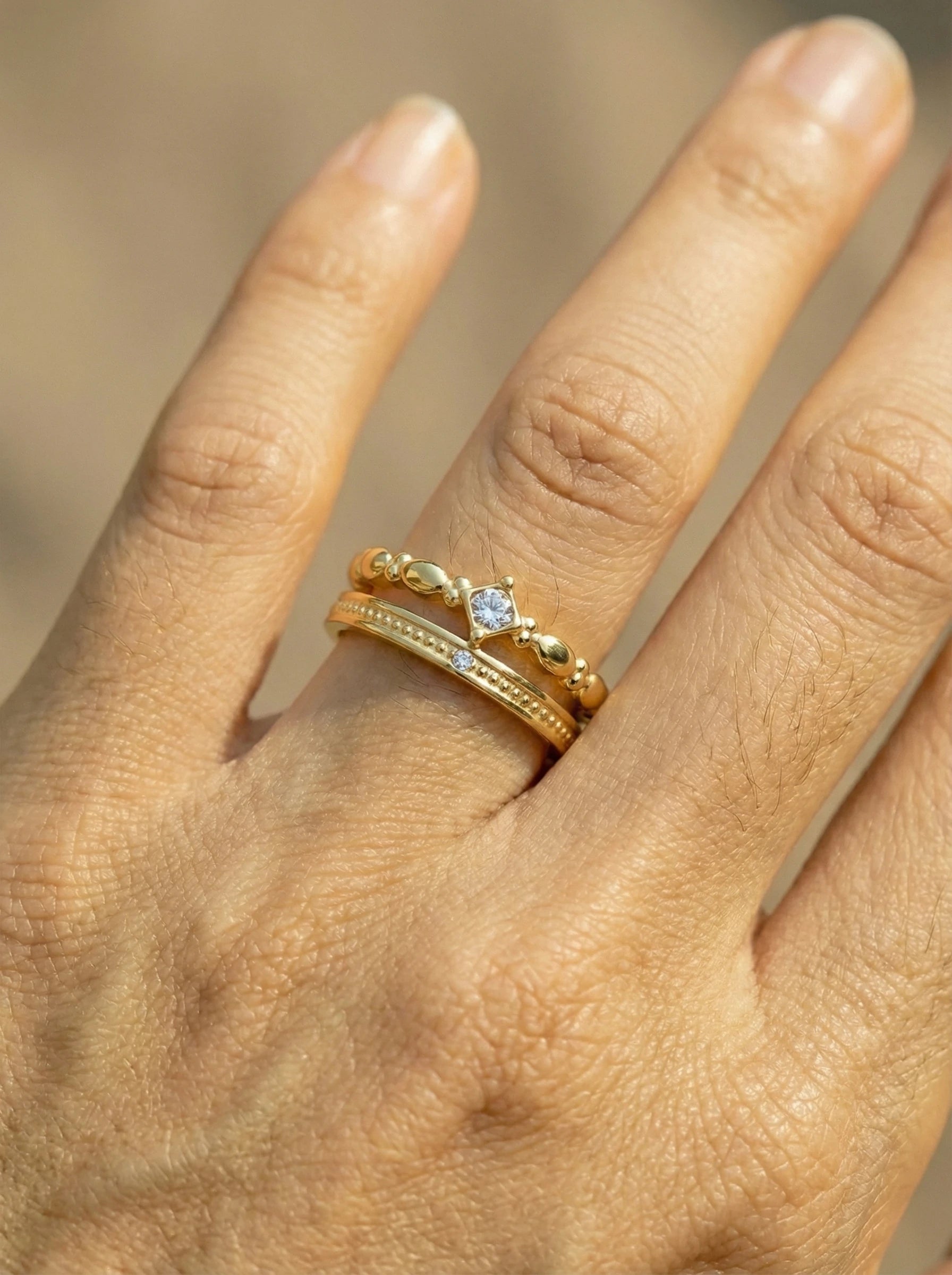Jessie 2 Layer Edelstahl Ring - Produktbild 4