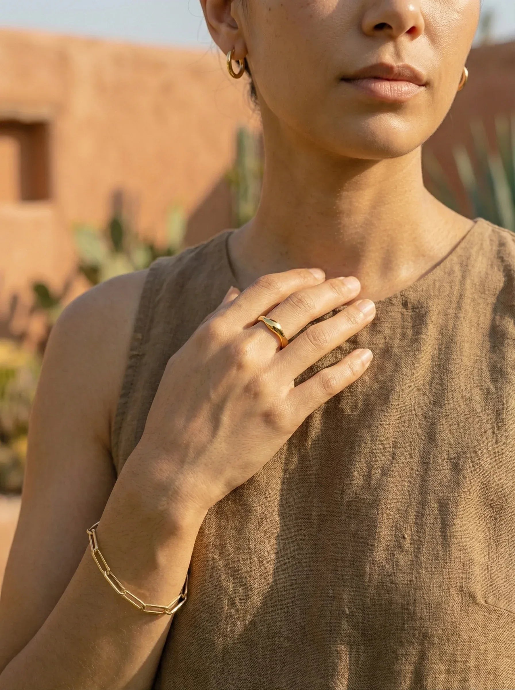 Gold Wave Edelstahl Ring - Produktbild 6