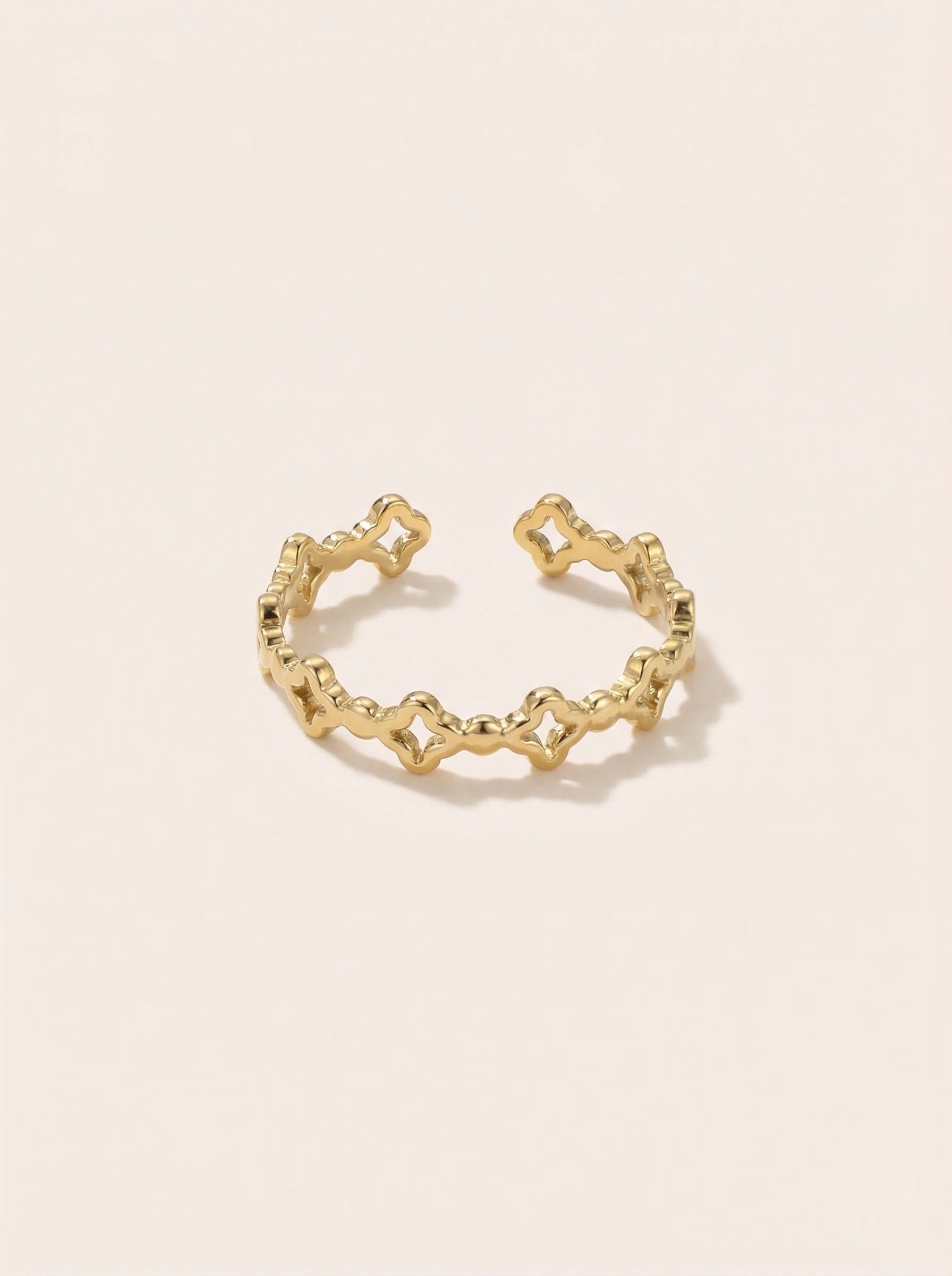 Field of Lucky Flower Edelstahl Ring
