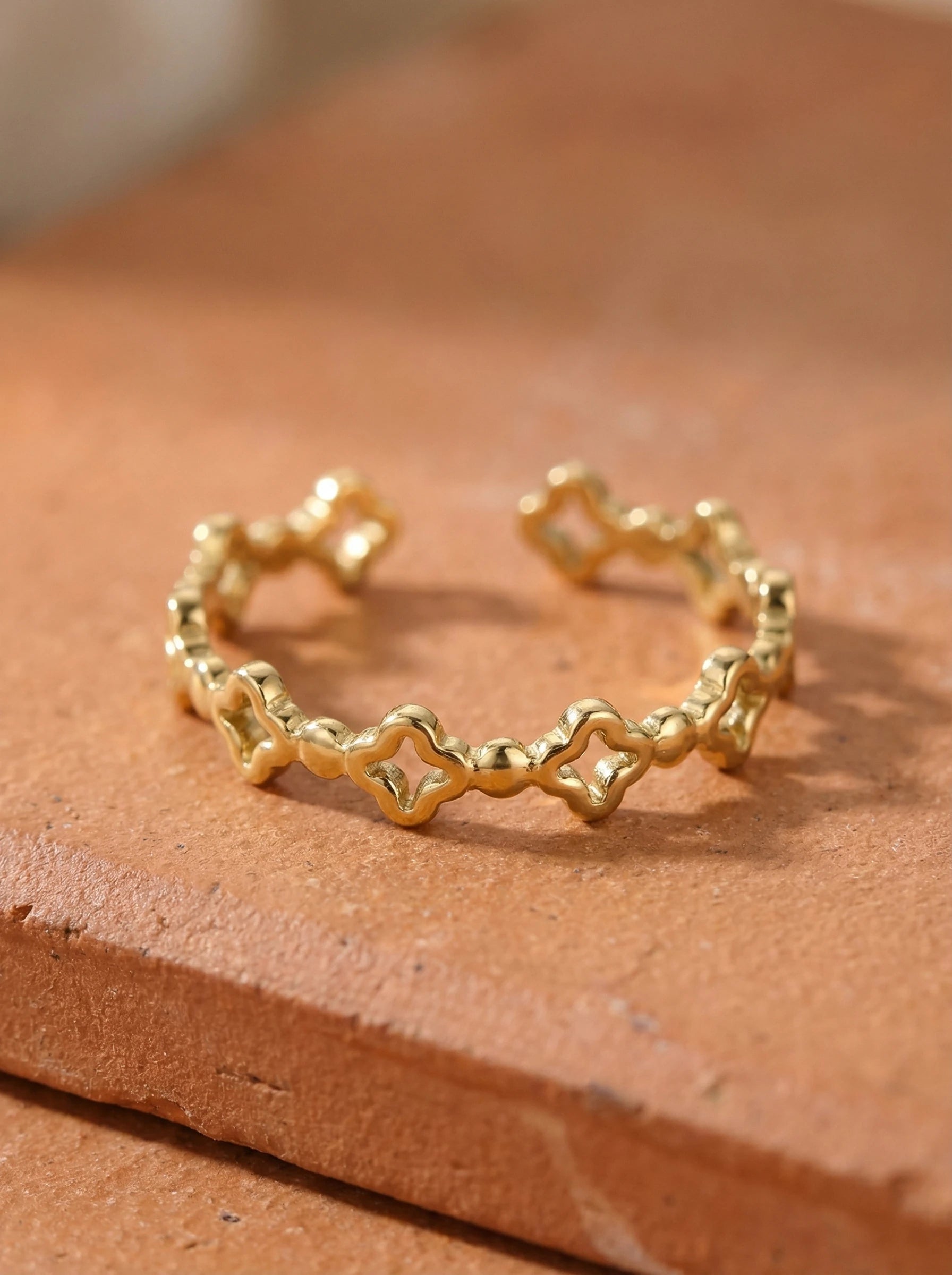 Field of Lucky Flower Edelstahl Ring - Produktbild 2