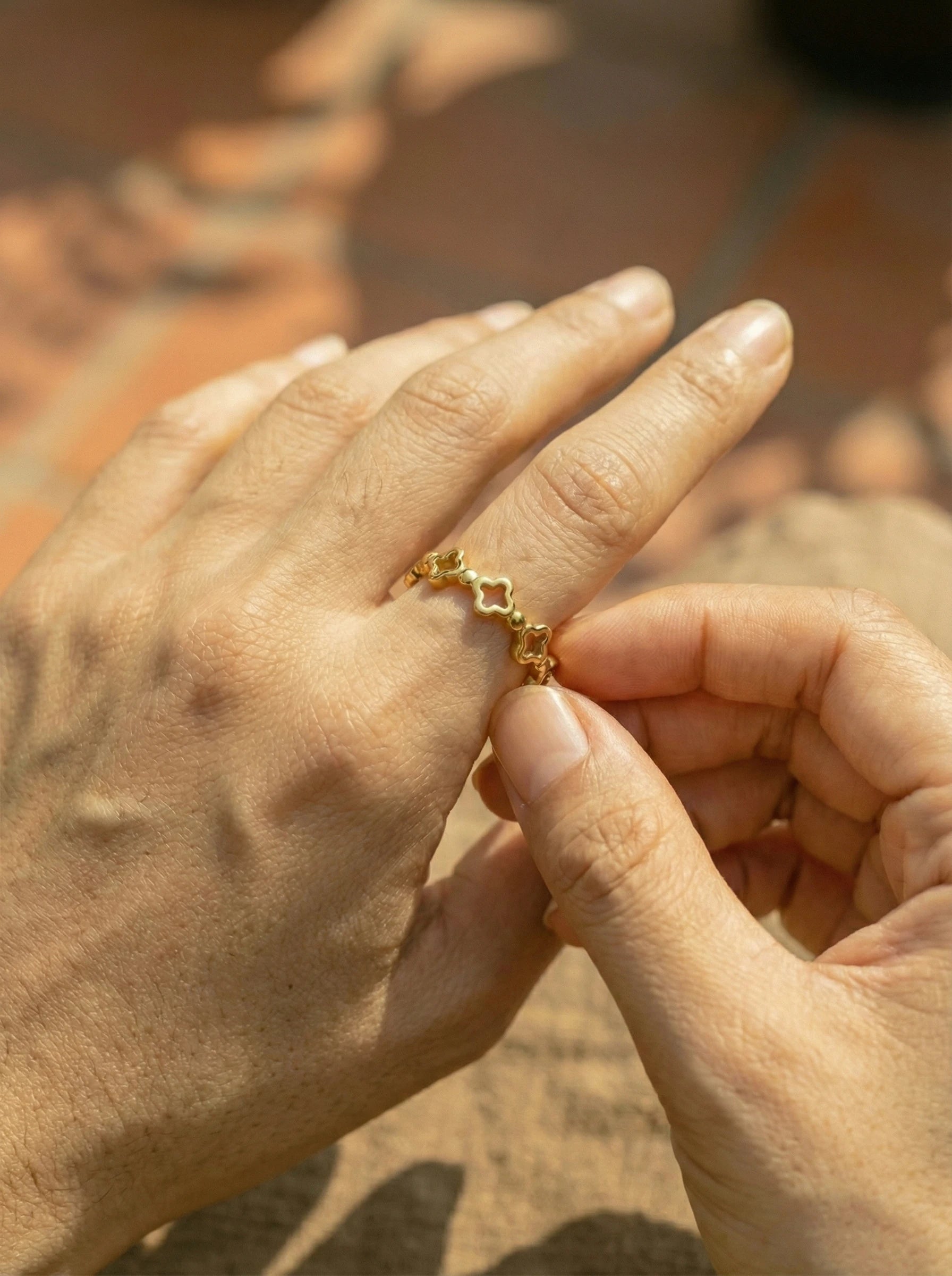 Field of Lucky Flower Edelstahl Ring - Produktbild 5