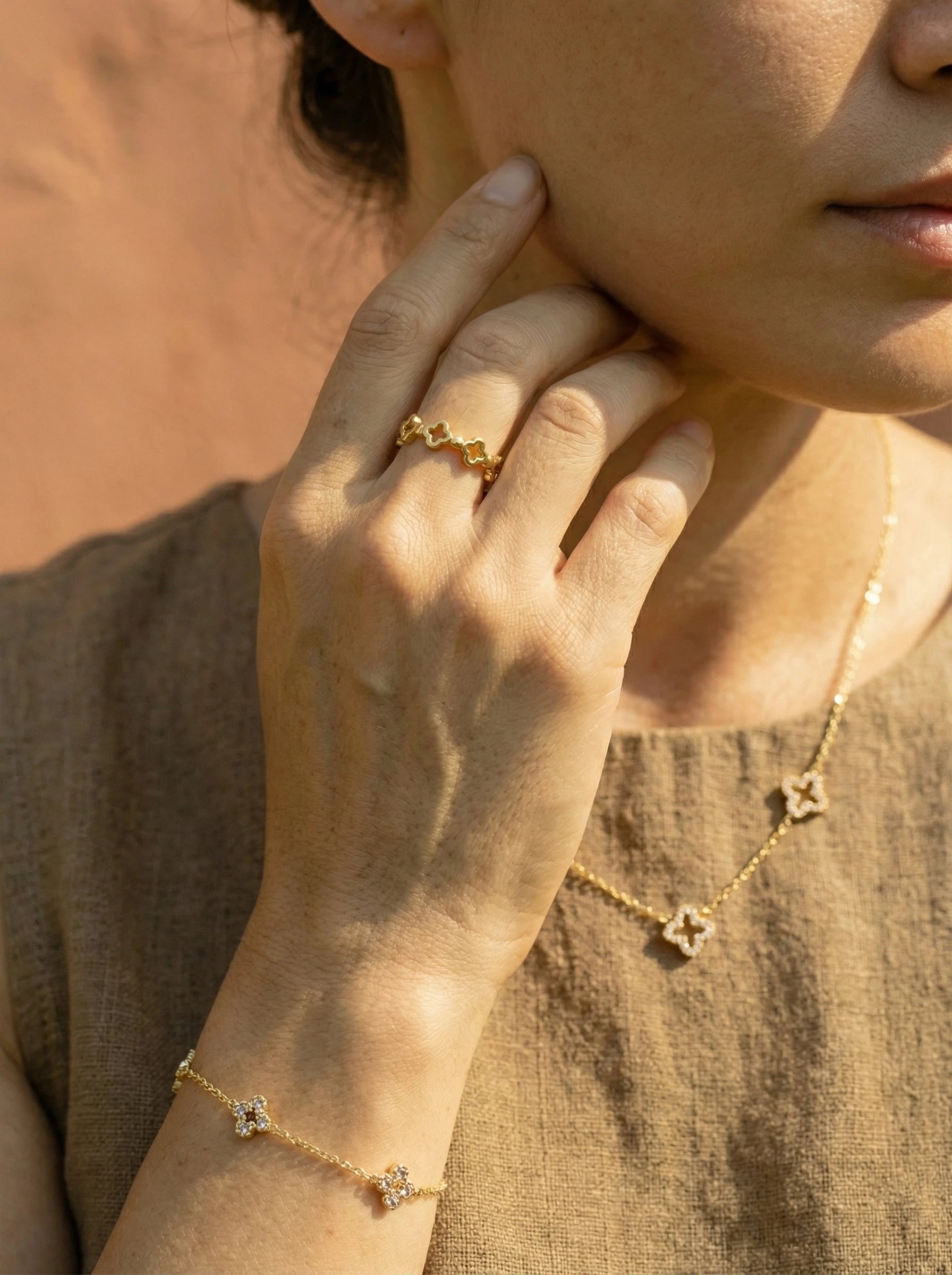 Field of Lucky Flower Edelstahl Ring - Produktbild 7