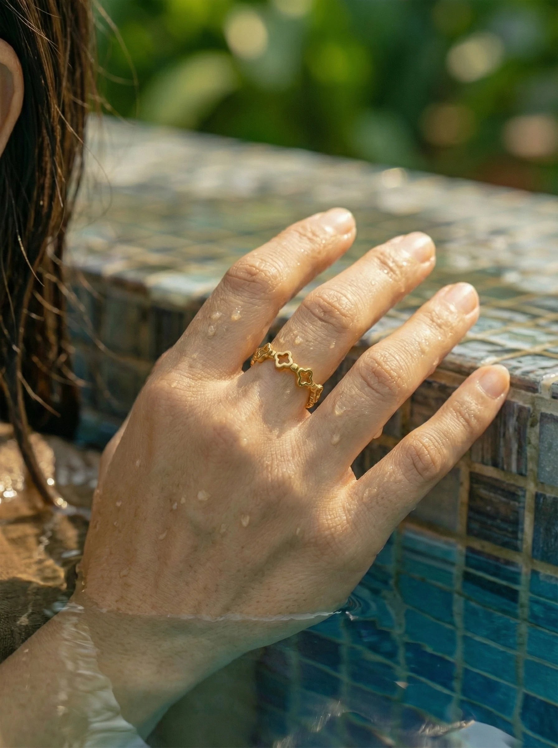 Field of Lucky Flower Edelstahl Ring - Produktbild 8