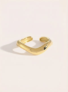 Thick Irreguläre Kurve Edelstahl Ring