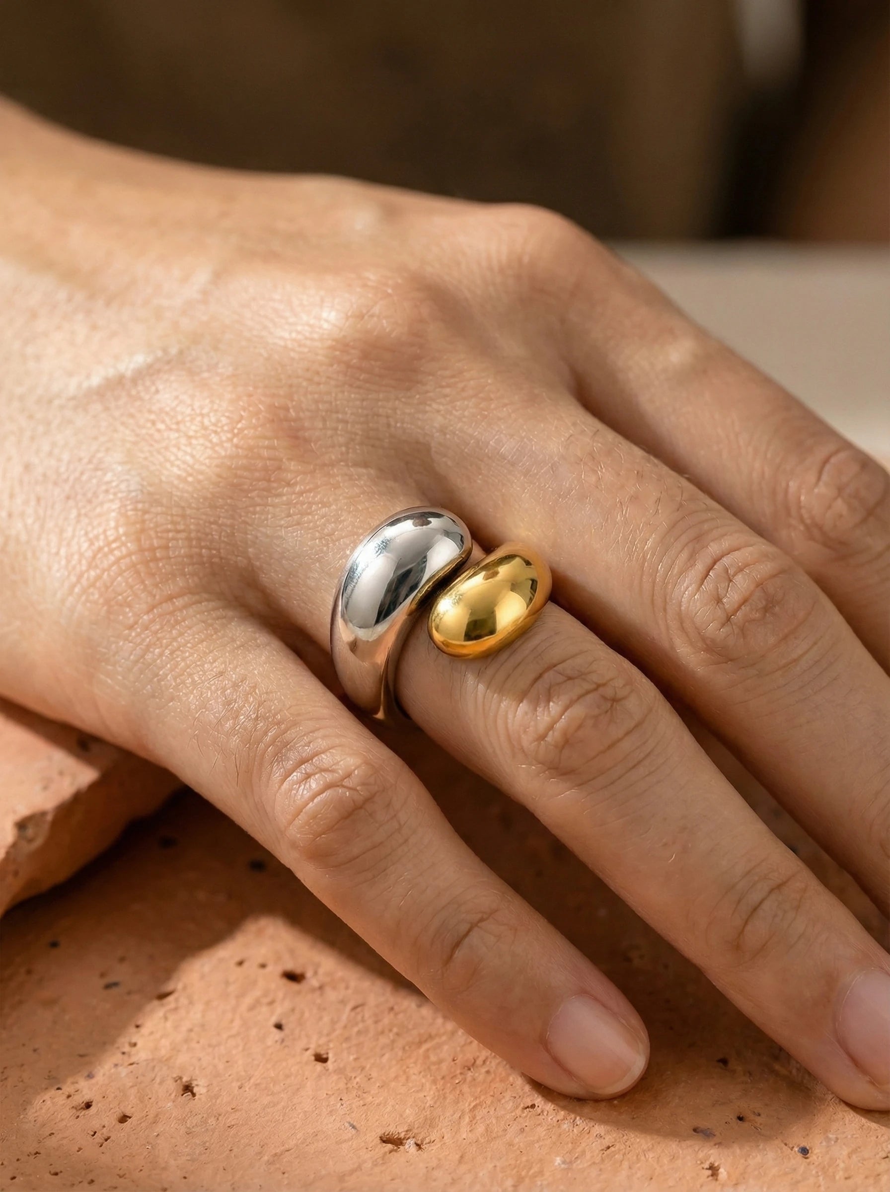 Two Drops Edelstahl Ring - Produktbild 3