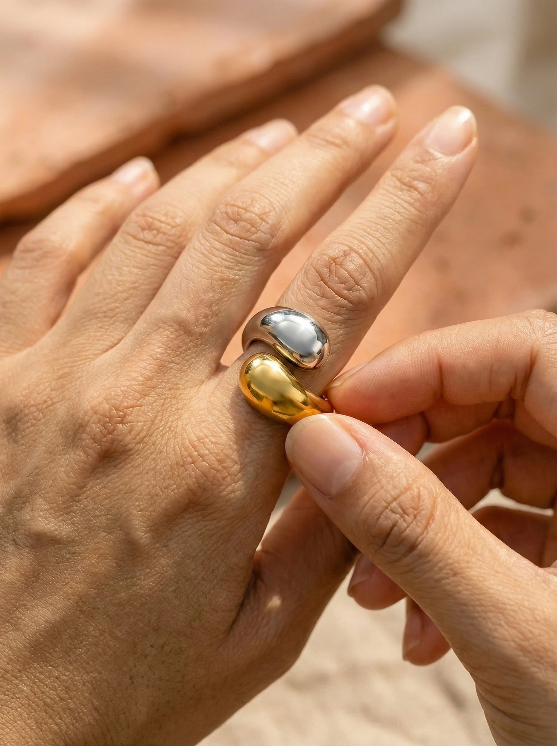 Two Drops Edelstahl Ring - Produktbild 5