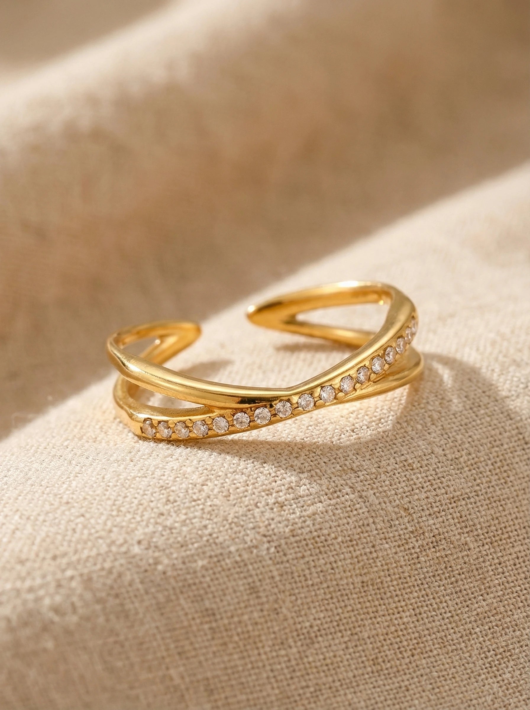 X Ring With Diamond Edelstahl Ring - Produktbild 2