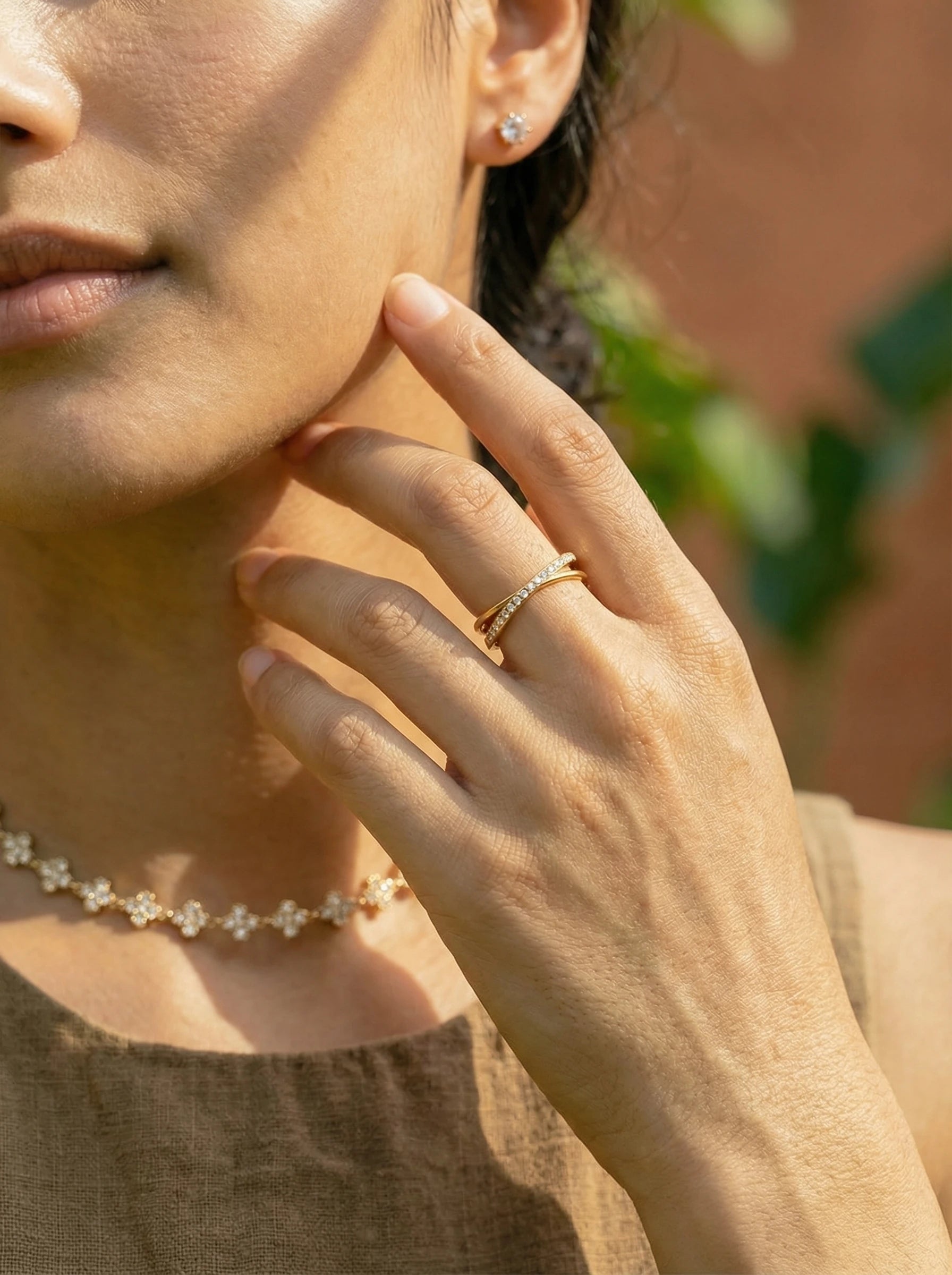 X Ring With Diamond Edelstahl Ring - Produktbild 6