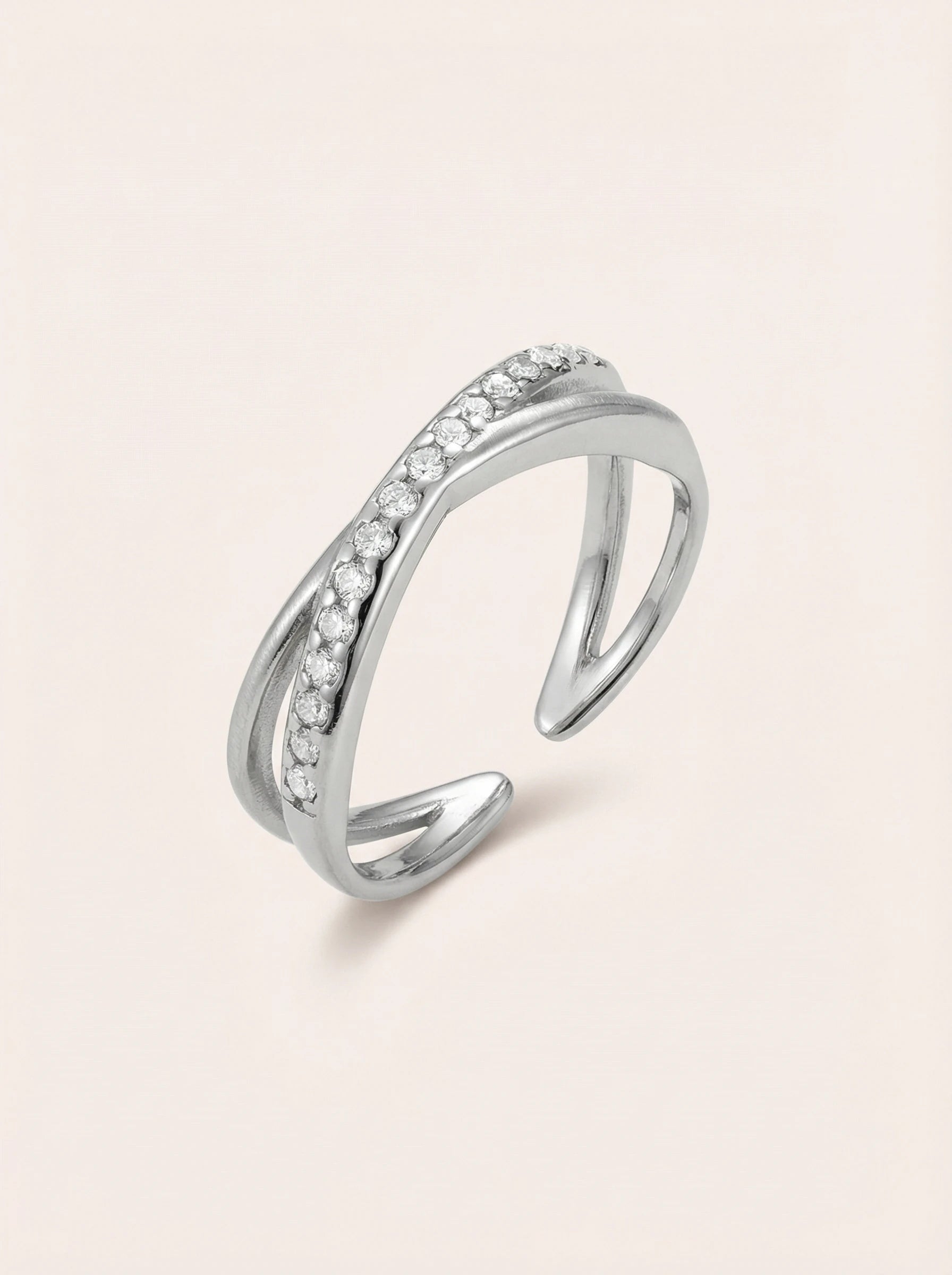 X Ring With Diamond Edelstahl Ring - Produktbild 8