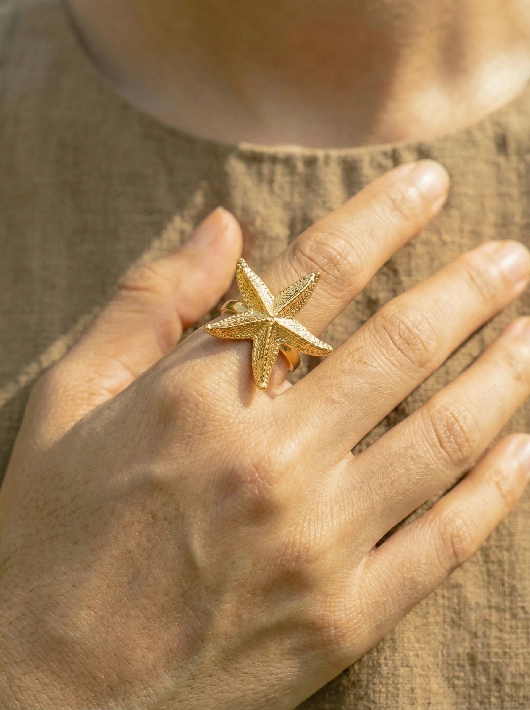 Big Sea Star Edelstahl Ring - Produktbild 3