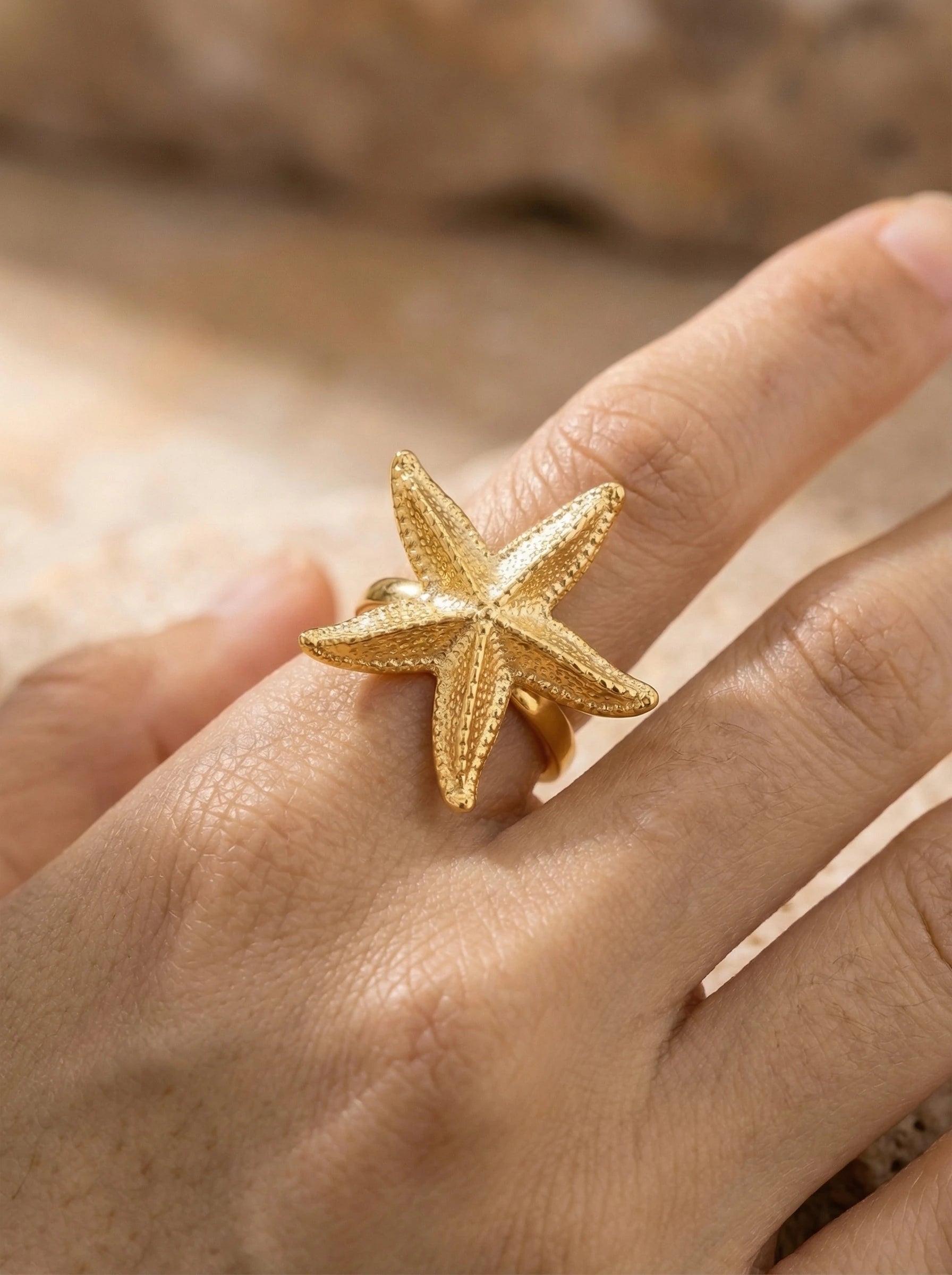 Big Sea Star Edelstahl Ring - Produktbild 4