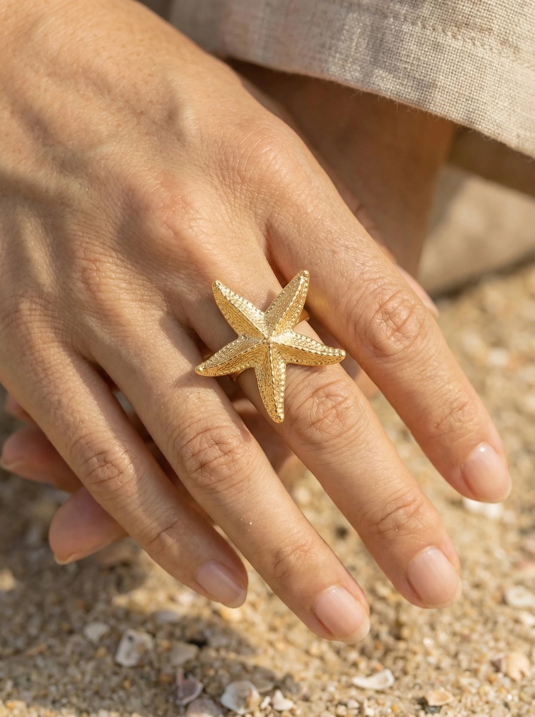 Big Sea Star Edelstahl Ring - Produktbild 5