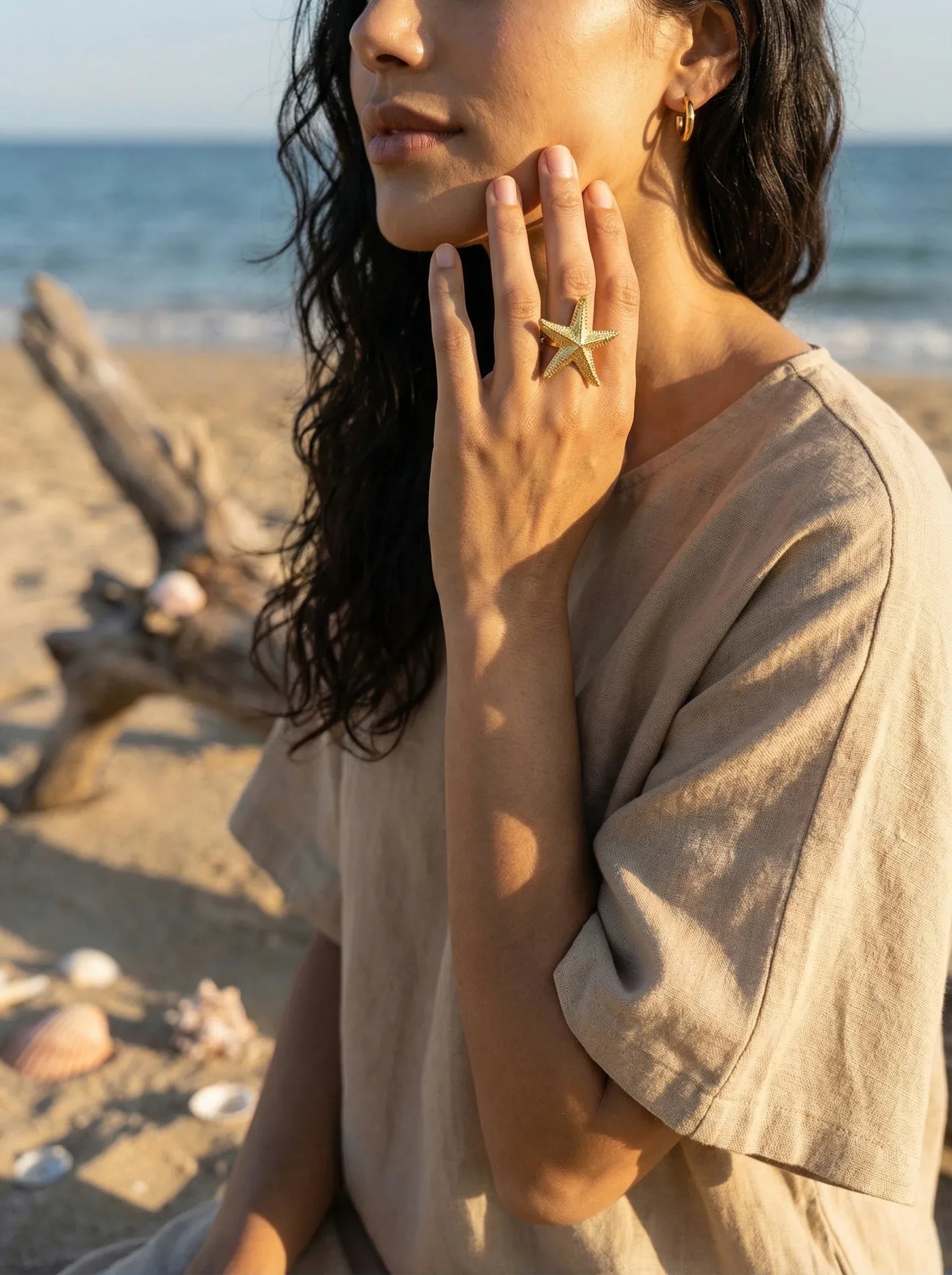 Big Sea Star Edelstahl Ring - Produktbild 6