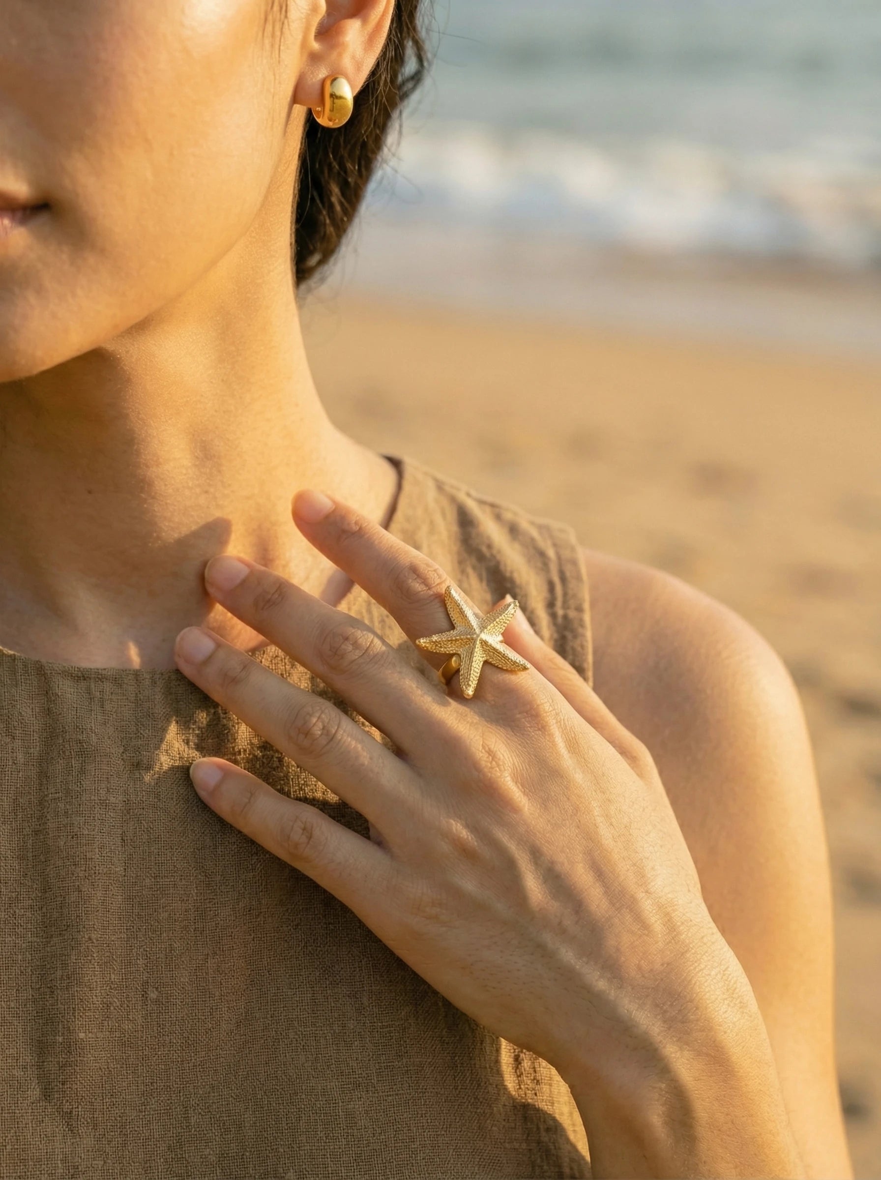 Big Sea Star Edelstahl Ring - Produktbild 7