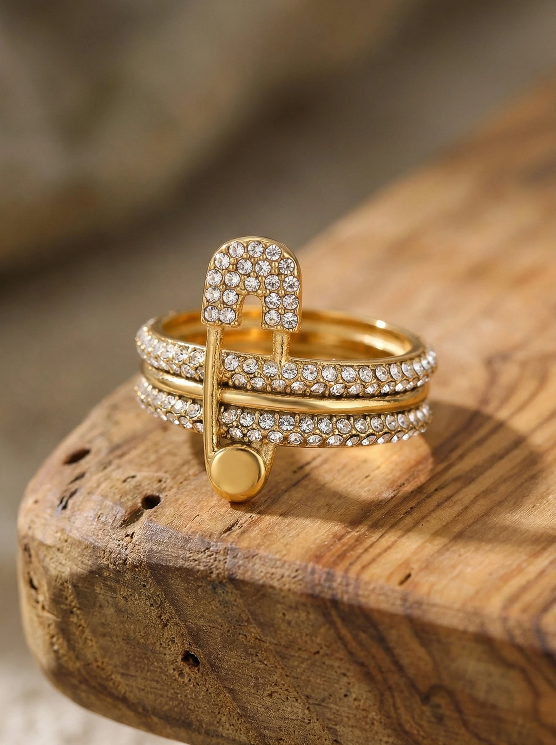Diamond Ring With Brooch Edelstahl Ring - Produktbild 2