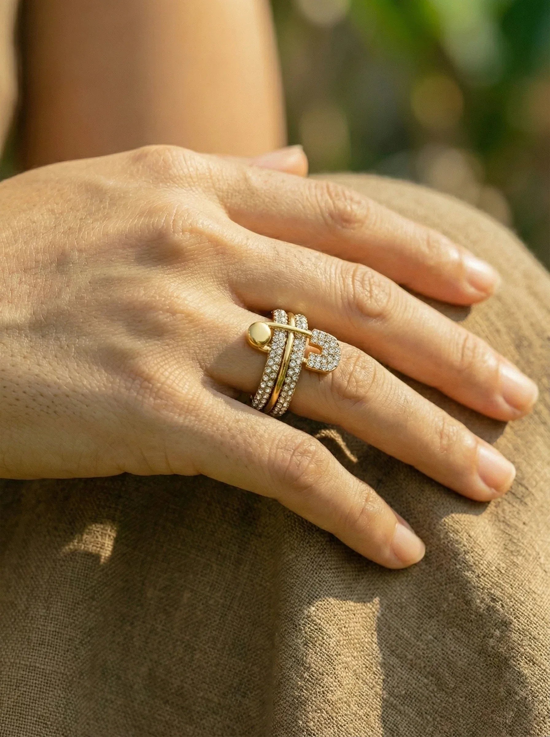 Diamond Ring With Brooch Edelstahl Ring - Produktbild 3