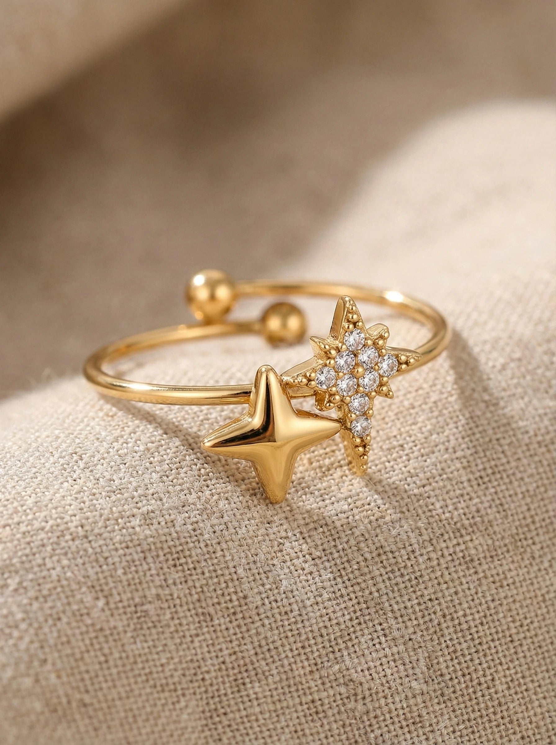 Two Sharp Stars Edelstahl Ring - Produktbild 2