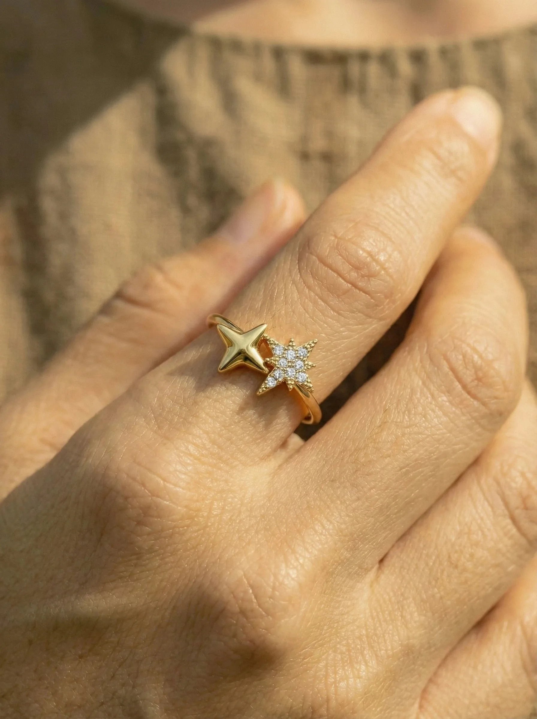 Two Sharp Stars Edelstahl Ring - Produktbild 4