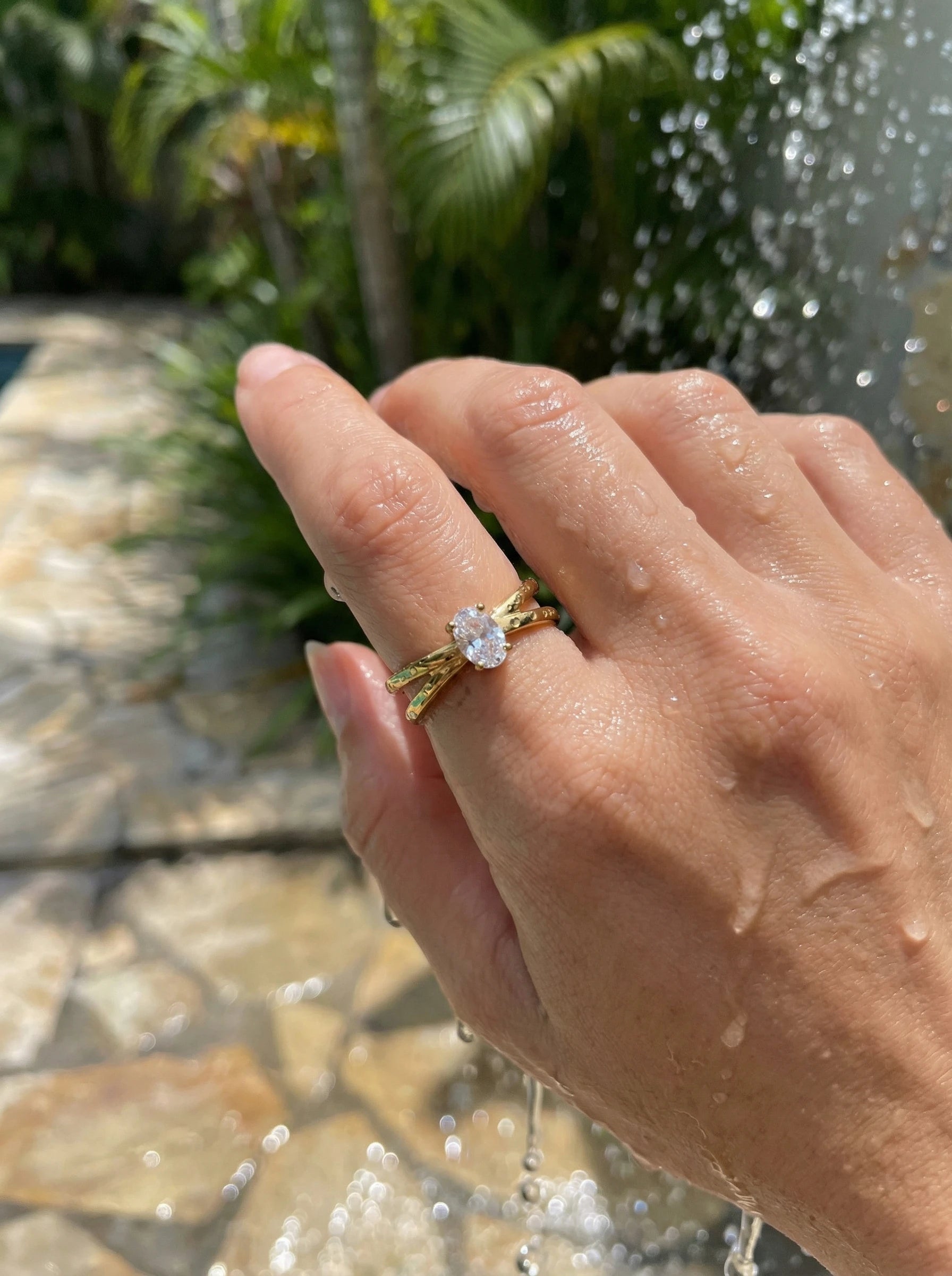 Nice Oval Diamond Edelstahl Ring - Produktbild 8