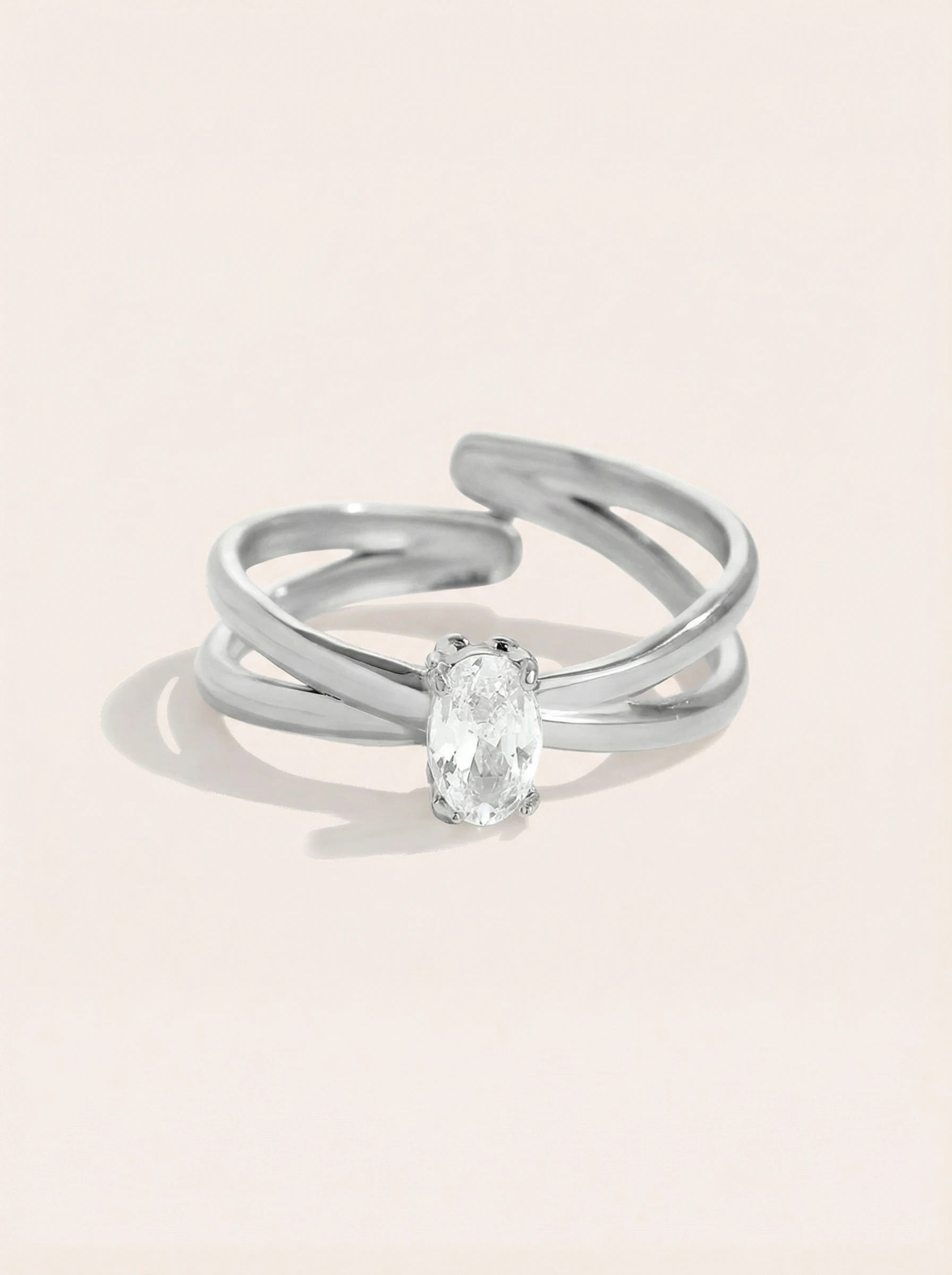 Nice Oval Diamond Edelstahl Ring - Produktbild 9