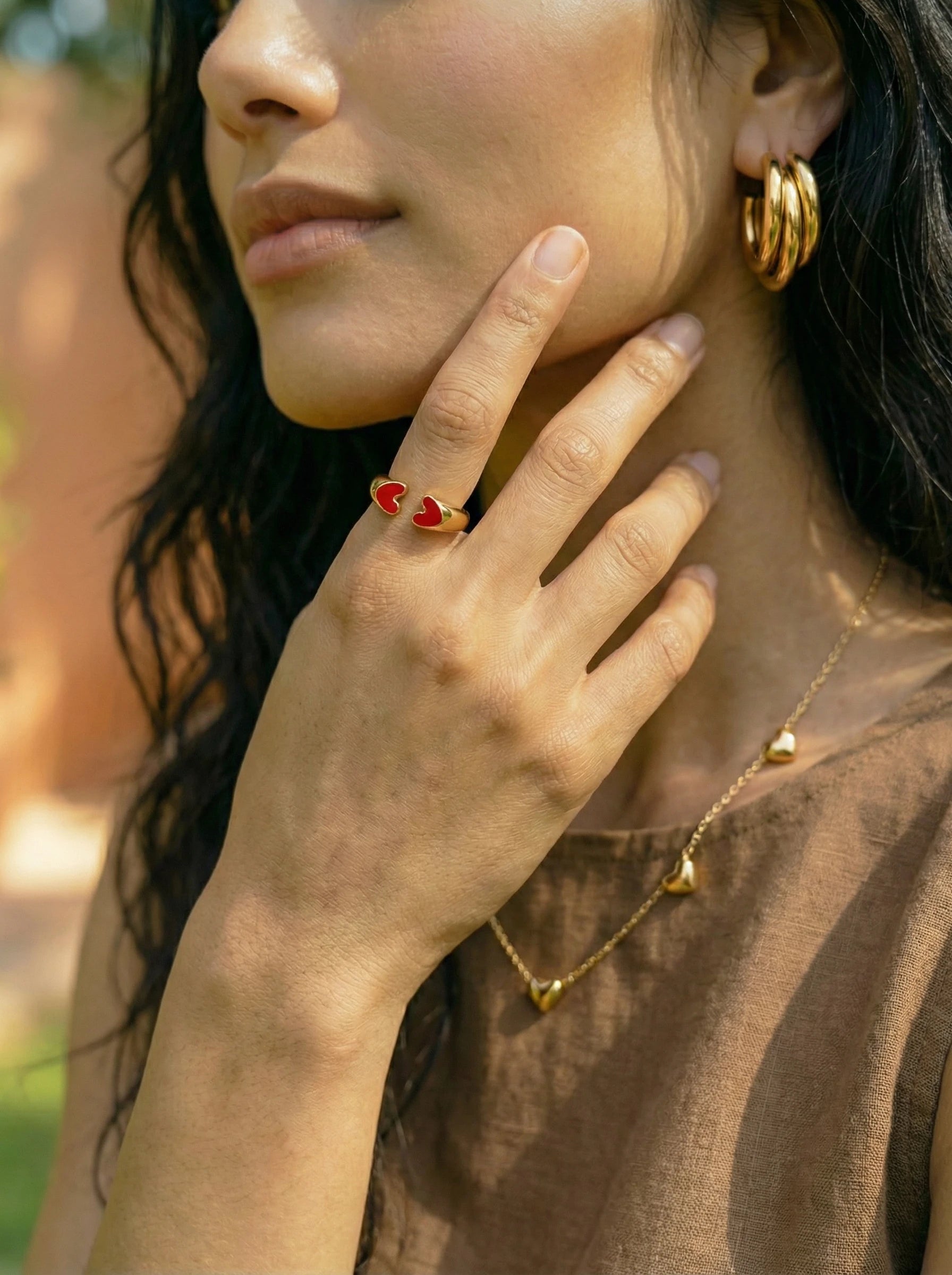 Two Red Hearts Edelstahl Ring - Produktbild 7