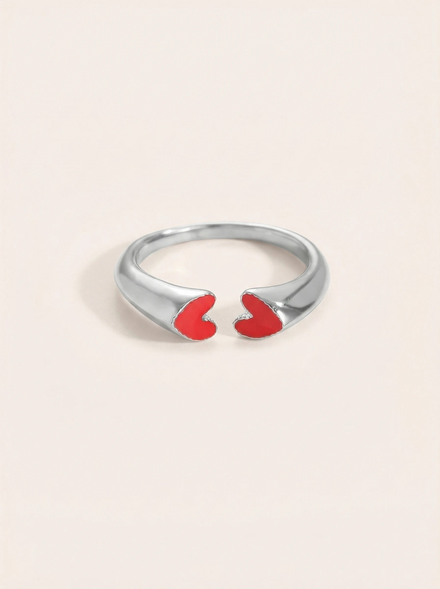 Two Red Hearts Edelstahl Ring - Produktbild 9