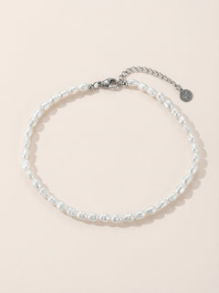 Simple Perlen Edelstahl Fußkette - Produktbild 9