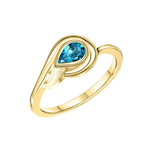 Ring glanz Blautopas - Nymara